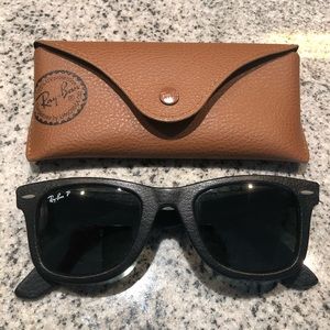 Ray-Ban Black Leather Sunglasses